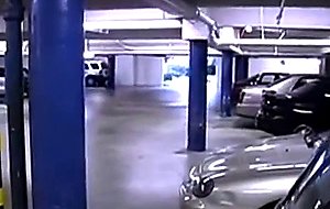 Milf sucks guys cock in parking lot 