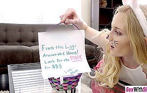 Stepbro fucking his Easter bunny stepsis with amazing ass Emma Starletto