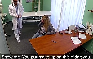 .h - sexy young blonde still dizzy after doctor cums in her