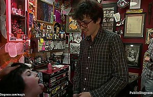 Slut anal fucked in public ink shop