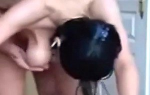 Wife with huge boobs gets fucked doggystyle 