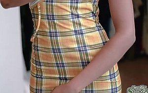 My stepdaughter thanked my by showing me her caramel skin and pussy