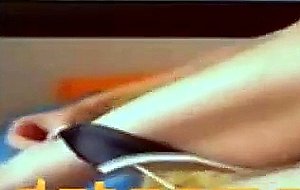 Horny blonde teen babe with vibrator