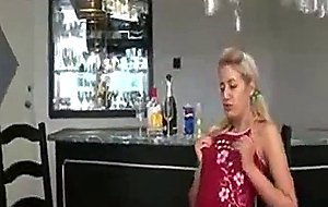 Drunken dancing queen get the right fuck after party