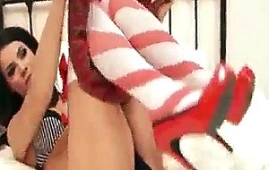 Single teen using a couple of dildos