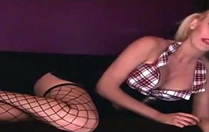 Schoolgirl tease and denia