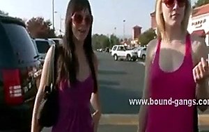Two gorgeous teens get roughed up