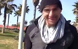 Blonde amateur outdoors sucking dick in public park