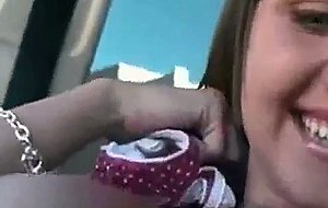 Busty girlfriend strips