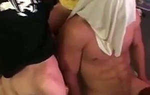 College boys fool around together in dorm room group