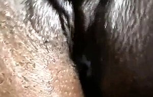 Hot black pussy fingering
