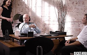 Horny secretary Whitney Wright sucked bosses big dick and got fucked by him