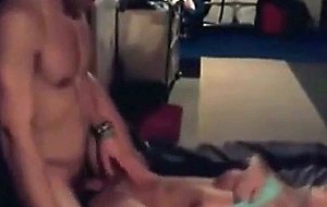 Horny teen doggystyle pumping action
