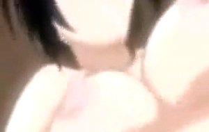 Hentai girl with big tits taking a cock from behind