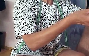 Sewing granny takes his cock