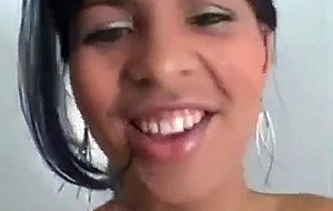 Naughty brunette with small tits wanking