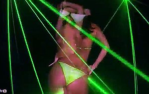 Jada stevens solo posing with great laser show