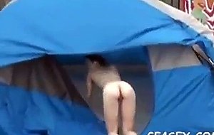 Teen cutie tent playtime bj