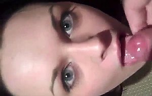 Beauty sucks his cock and gets recorded POV