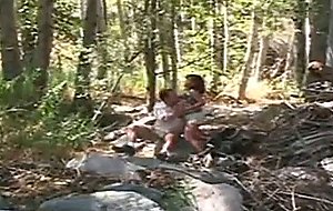 Beautiful redhead get fucked in the bushes