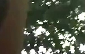Massive cumshot in Japanese nature, heavy moaning!!