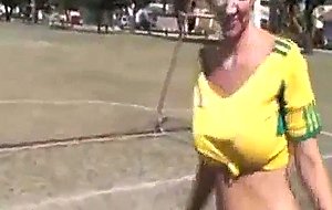 Soccer players big tits bouncing