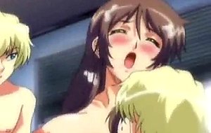Hentai dickgirls in orgy at the office