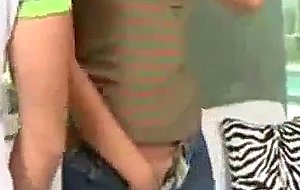 Brunette milf loves to give handjob to big cock