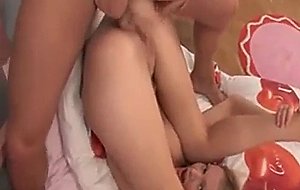 Nude teen girl gets tits sucked and blowjobs