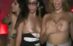 Party girls suck cock for vip audience