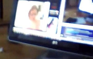 Amateur transgender in lingerie beating off