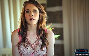 One latina and one caucasian MILF models posing for Playboy outdoor