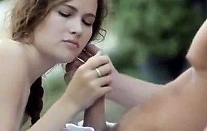Girl sucking a cock for the first time