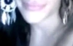 Busty tranny solo in the dark