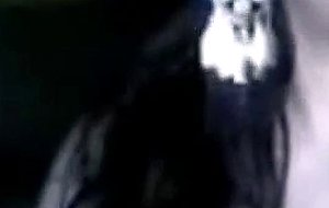 Busty tranny solo in the dark