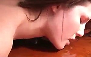 Gorgeous girl jenny redhead girl milking pussy and licking her milk