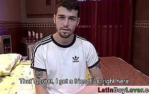 Amateur latin teen satisfying his mates urgent needings