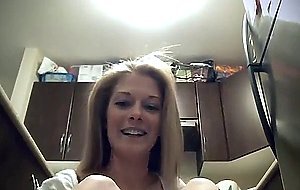 Ashley spreads and gapes her tight little pussy