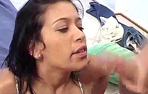 Argentinian girl squeezing a cock