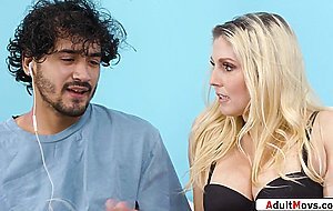 Big tits stepmom gives stepson exercise by fucking his cock