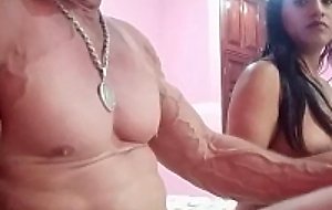 Mexican Hooker with BIG chest tattoo sucks and fucks for 15 dollars