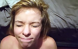 Masturbating on cute submissive girlfriend's face - COMP