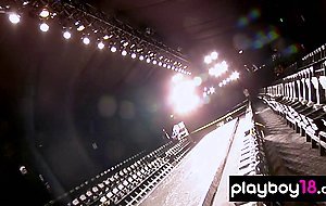 Hope Dworaczyk presents fancy dress and her perfect body at a fashion show