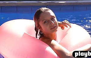 Amazing blonde chick with nice small tits Clarise posing totally naked