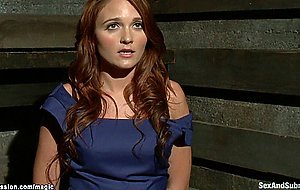 Busty redhead bound and ass fisted