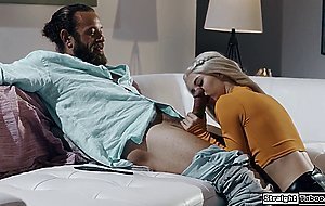 Man makes wife beg for his cock in 3some with a petite girl