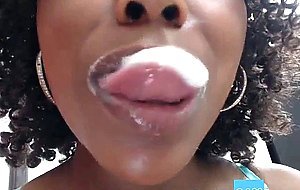 Spit tongue play fetish