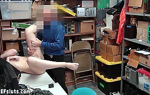 Big boobed teen thief Lexi Lowel had to fuck two big cocked cops