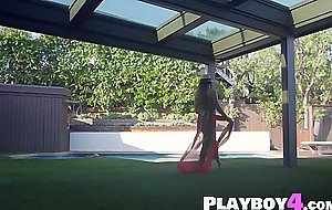 Stunning pornstar Abigail Mac revealing huge ass and amazing big boobs