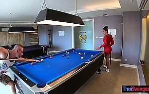 Pool game and hardcore pussy fucking with horny big ass Asian teen slut